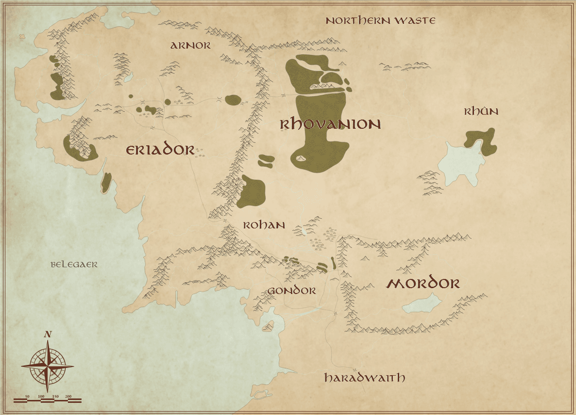 Middle-Earth map