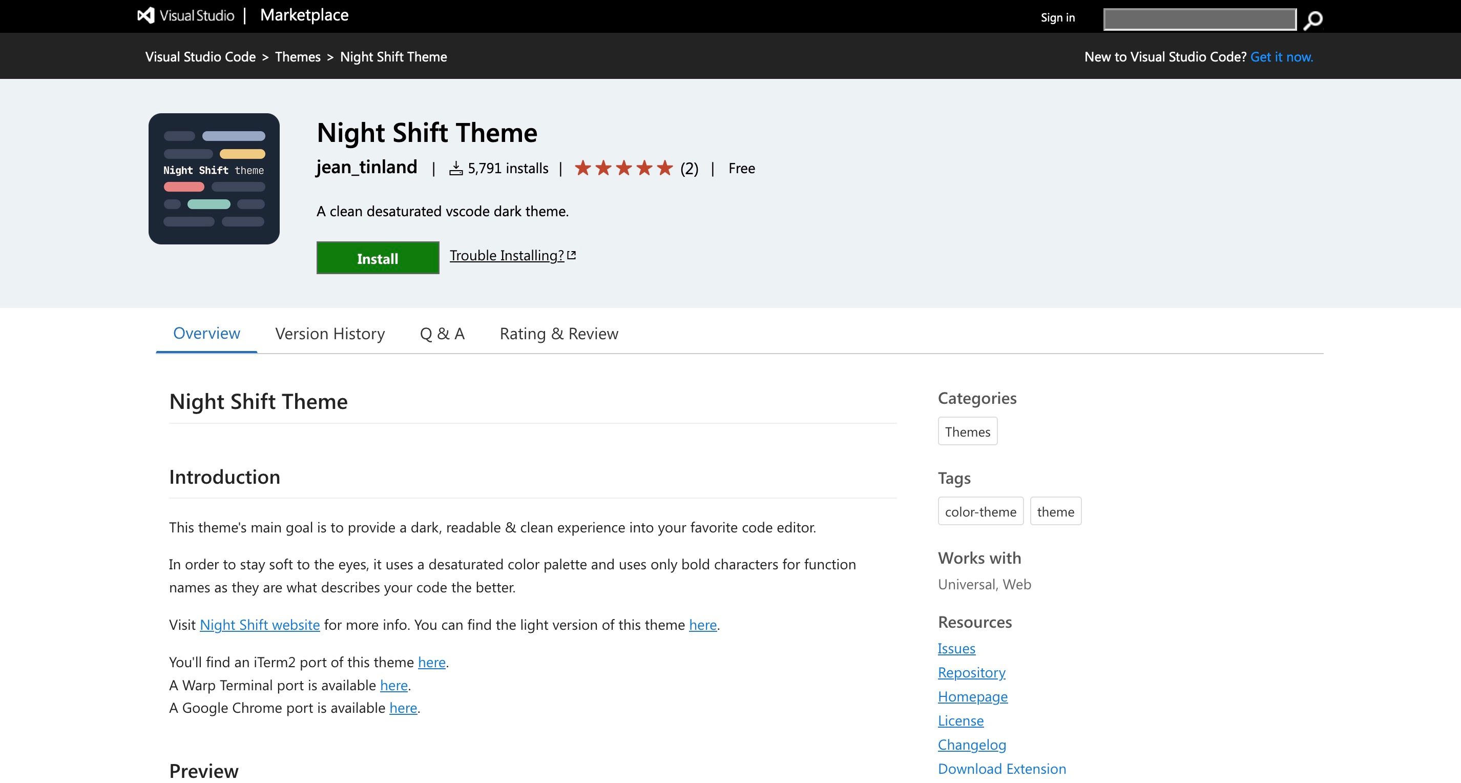 Night Shift theme